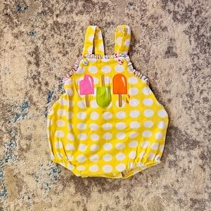 RicRac & Ruffles Toddler Size 12‎ months Ice Cream Bubble Romper
